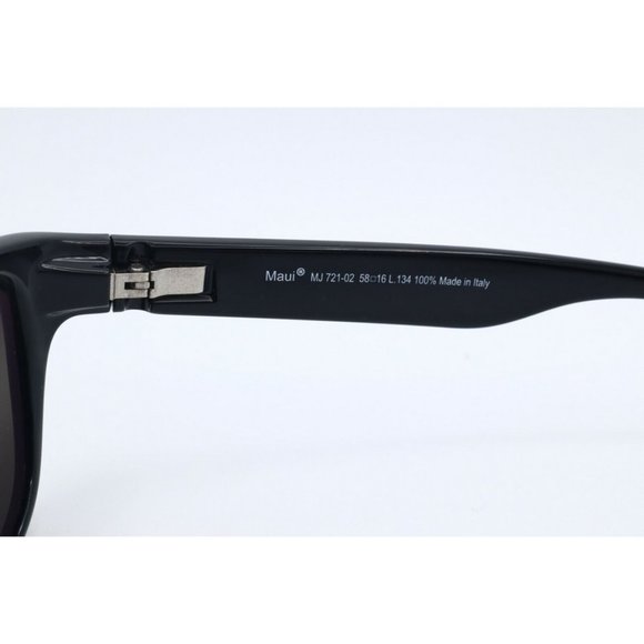 Maui Jim Mixed Plate MJ 721-02 Square Black Sunglasses Neutral Grey Polarized - Picture 5 of 6